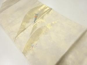 山並みに寺塔模様織出し名古屋帯